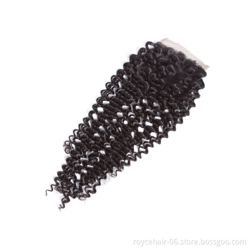 150% Density Bohemian BrazilIan Cuticle Aligned Pure Virgin Hair Weave Afro Kinky Curly Lace Front Mini Closures Vendor